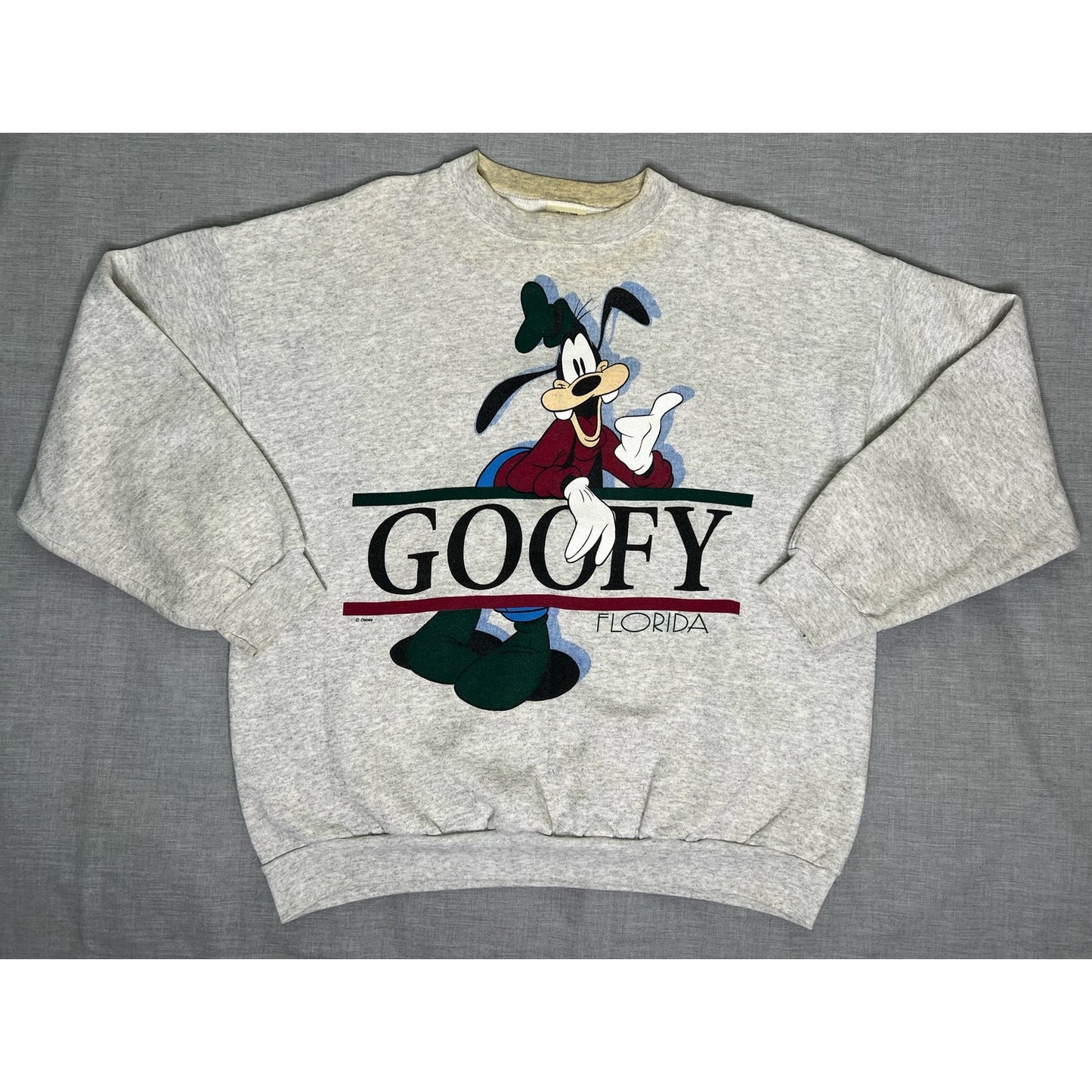 Vintage Goofy Florida Disney Double Sided Crewneck Sweatshirt XL