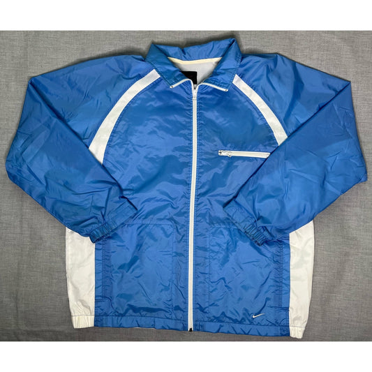 Vintage Nike Full Zip Carolina Blue Windbreaker Jacket Large