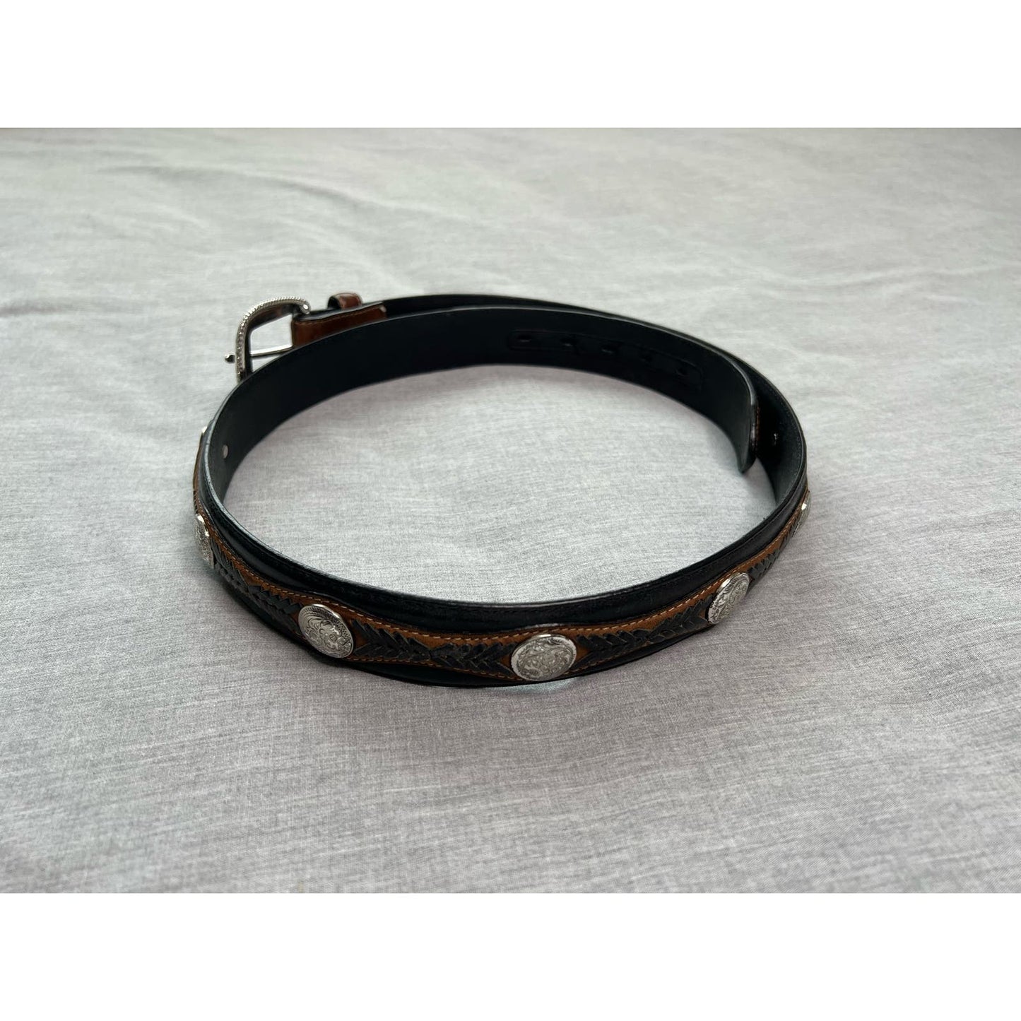 Tony Lama Western Studded Leather Belt 46”