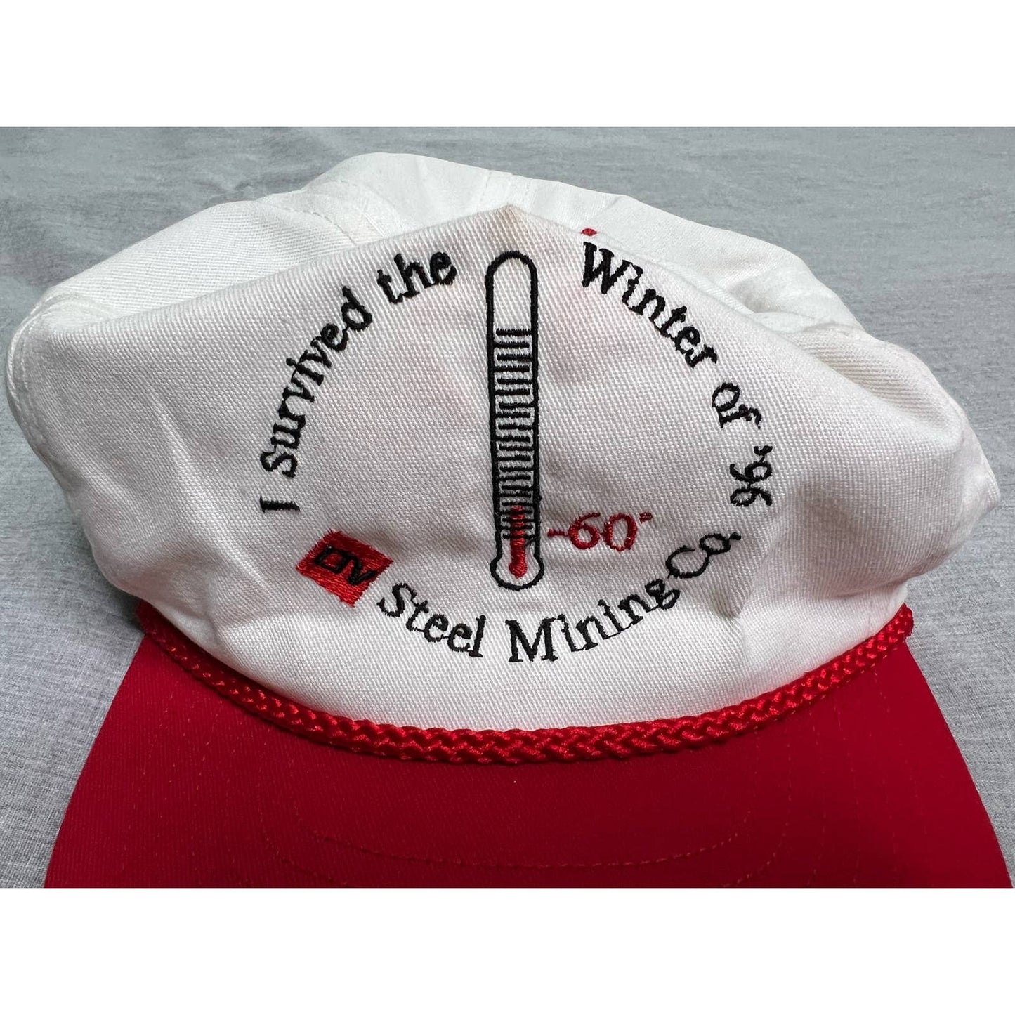 Vintage Survived the Winter of 96’ Steel Mining Snapback Hat
