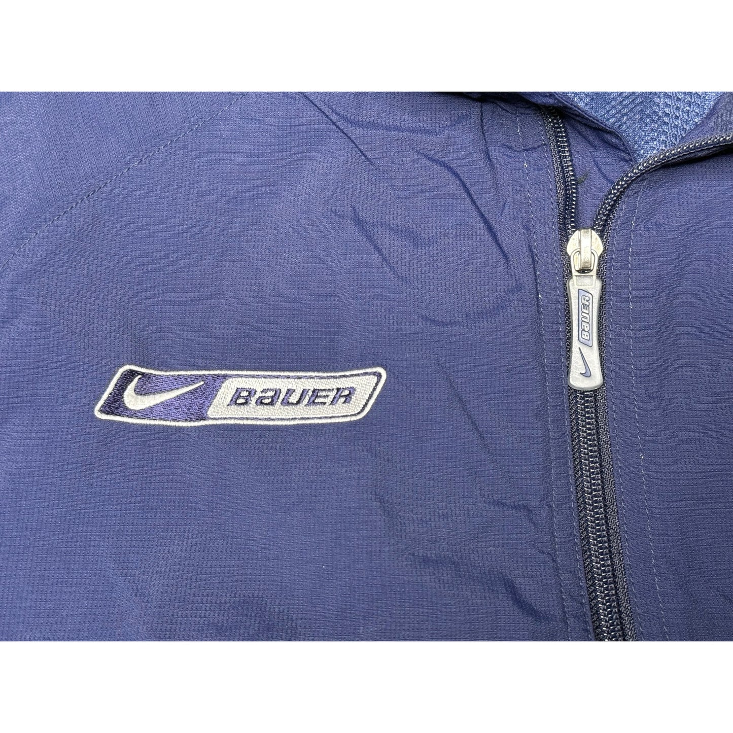 Vintage Y2K Nike Bauer Full Zip Mesh Lined Windbreaker Jacket 2XL