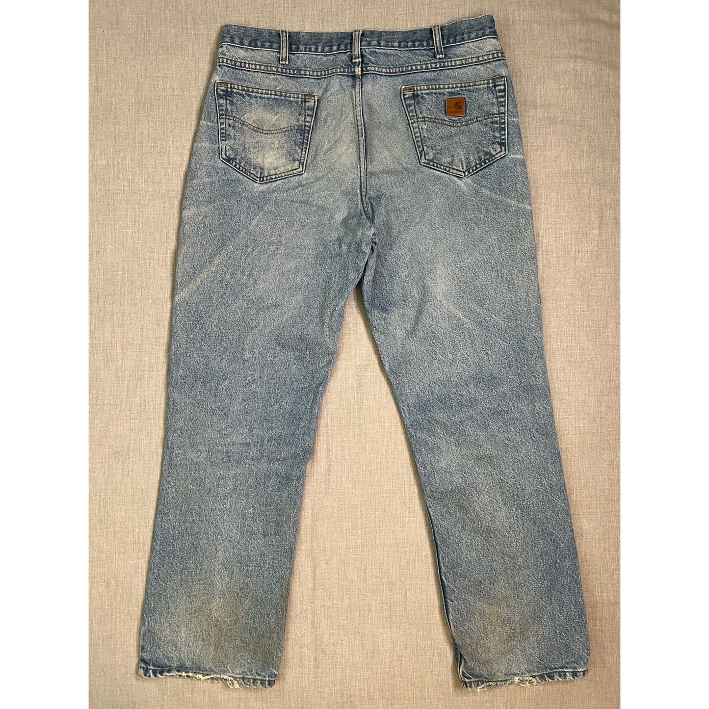 Vintage Carhartt Traditional Fit Light Wash Work Jeans 38x32