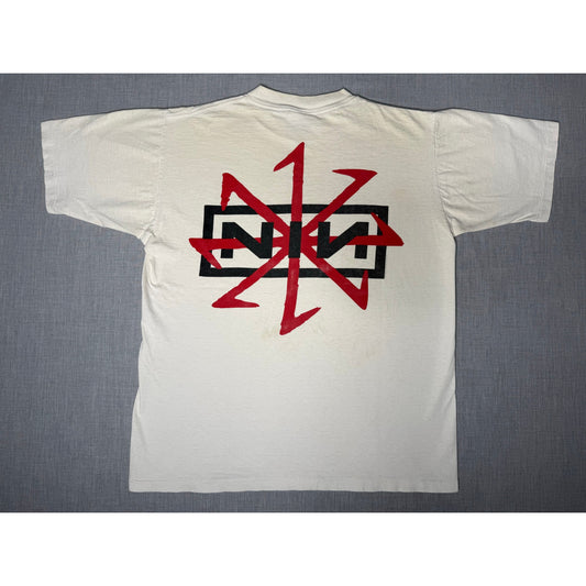 Vintage 1995 Nine Inch Nails Raspberry Devil Single Stitch Band T-shirt Large