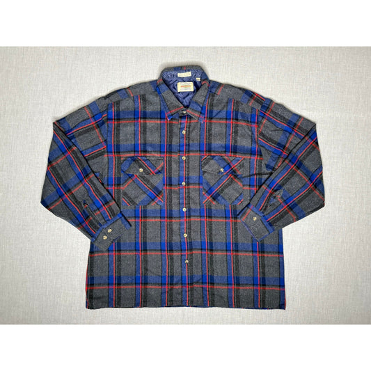 Vintage 80s Midwest Clothing Company Button Up Flannel XL