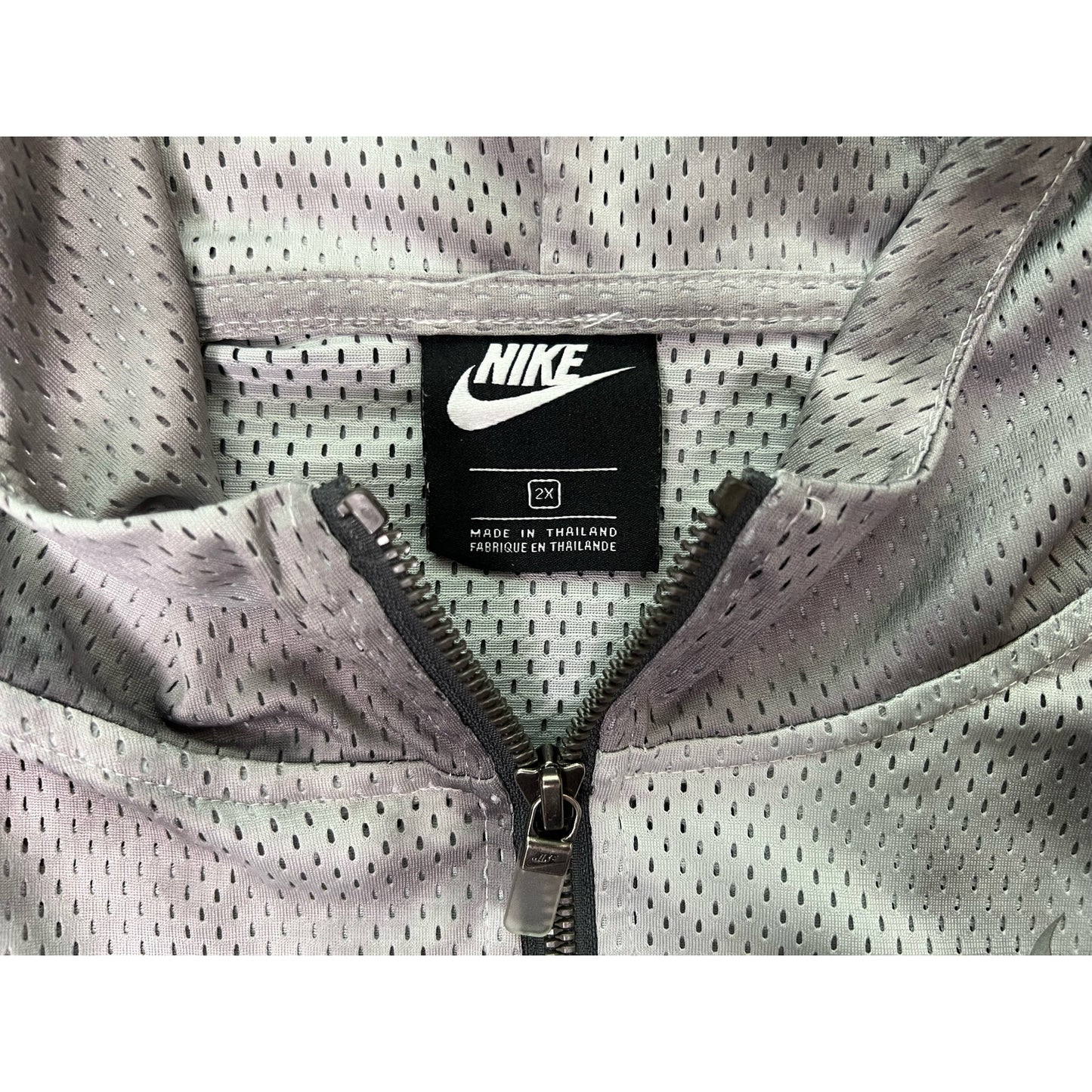 Nike Grey Tie-dye Mesh Full Zip Athletic Hoodie 2XL