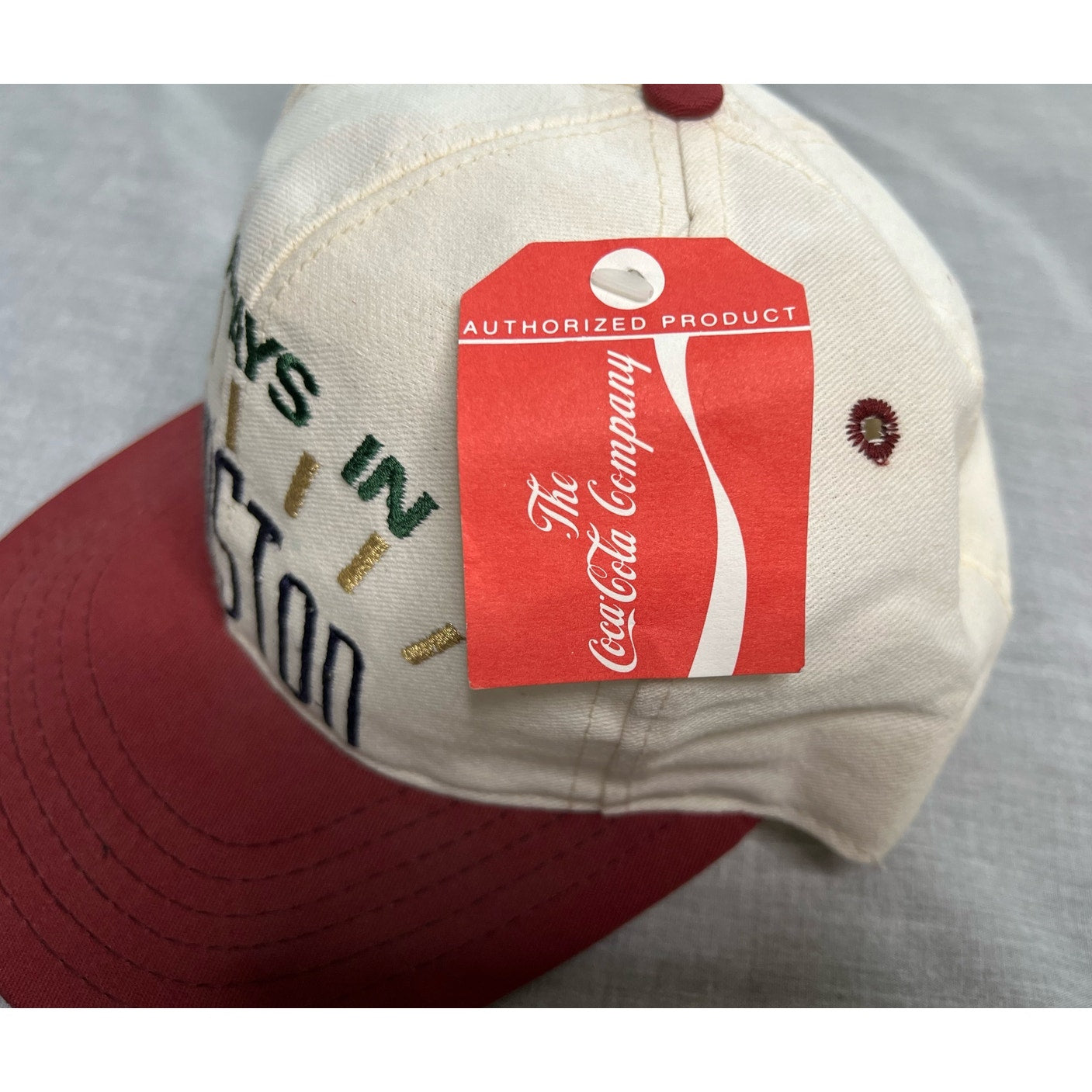 Vintage 90s Coca-Cola Always In Houston Adjustable Hat