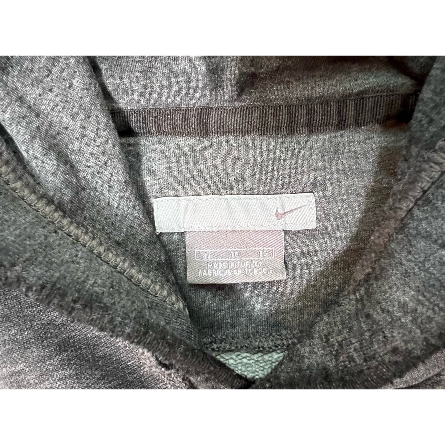 Vintage Y2K Nike Dark Grey Pullover Hoodie Sweatshirt XL