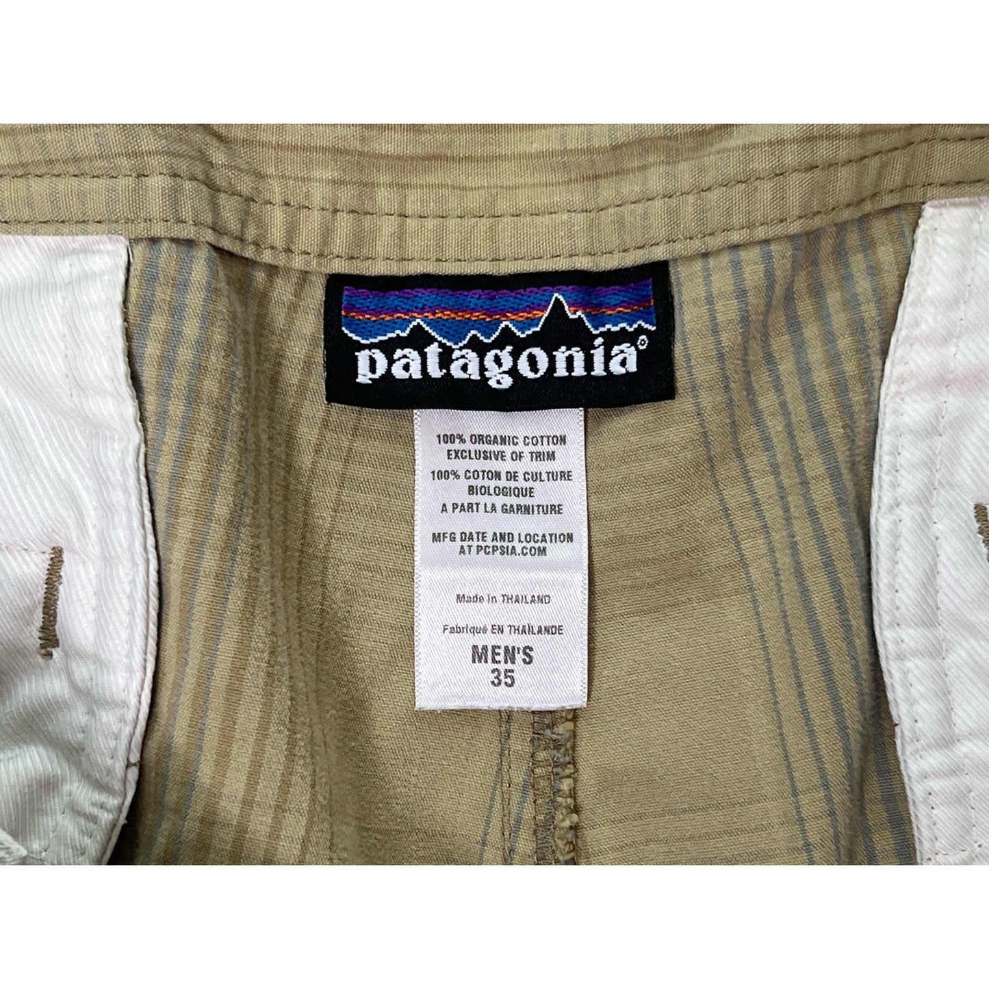 Patagonia Plaid Organic Cotton Cargo Shorts Men’s 35