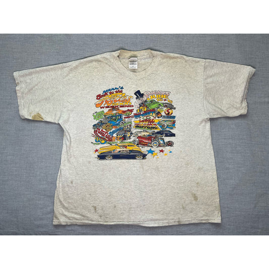 Vintage 2000 MSRA Back to The 50s Car Show T-shirt 2XL