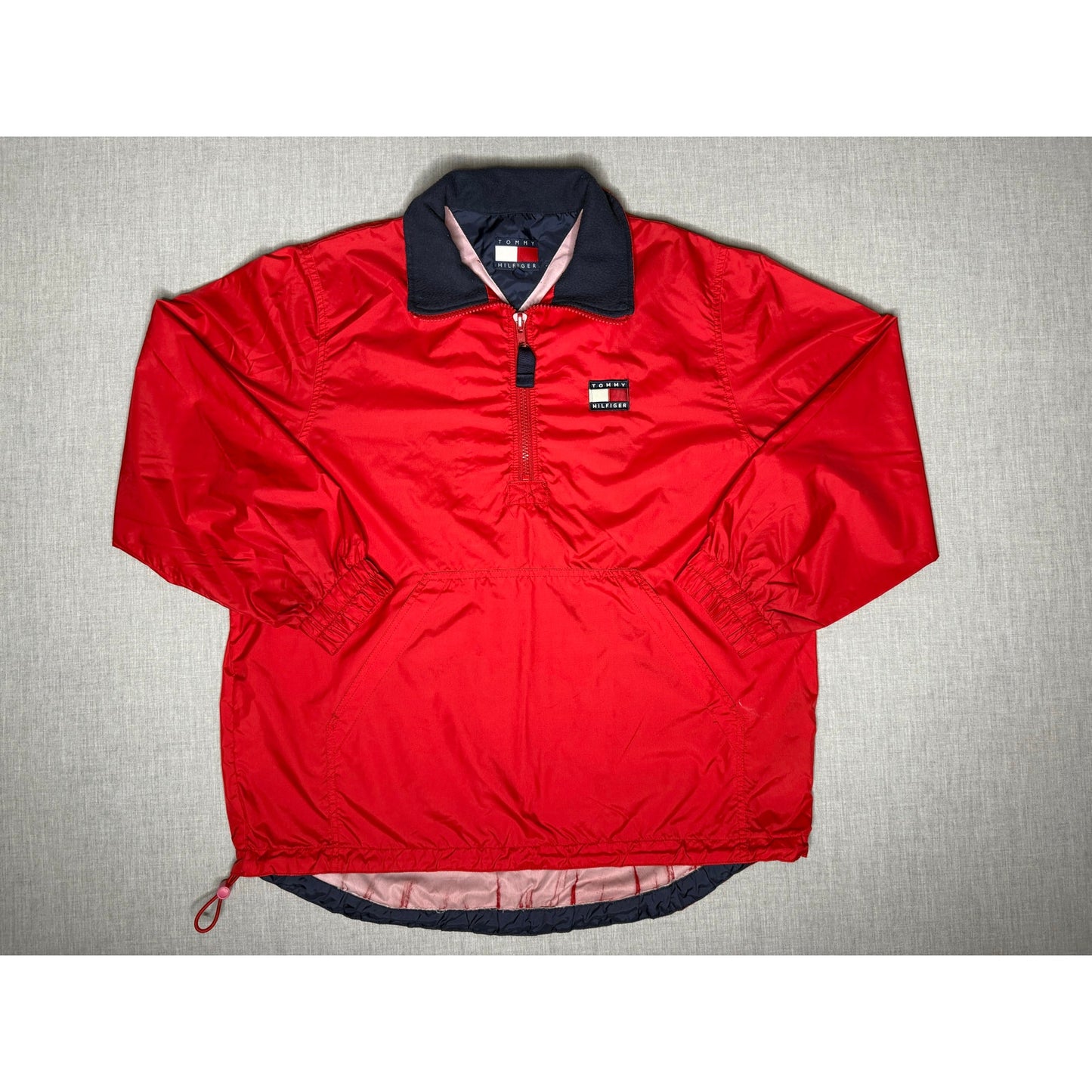 Vintage 90s Tommy Hilfiger Quarter Zip Windbreaker Large