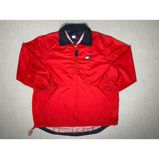 Vintage 90s Tommy Hilfiger Quarter Zip Windbreaker Large