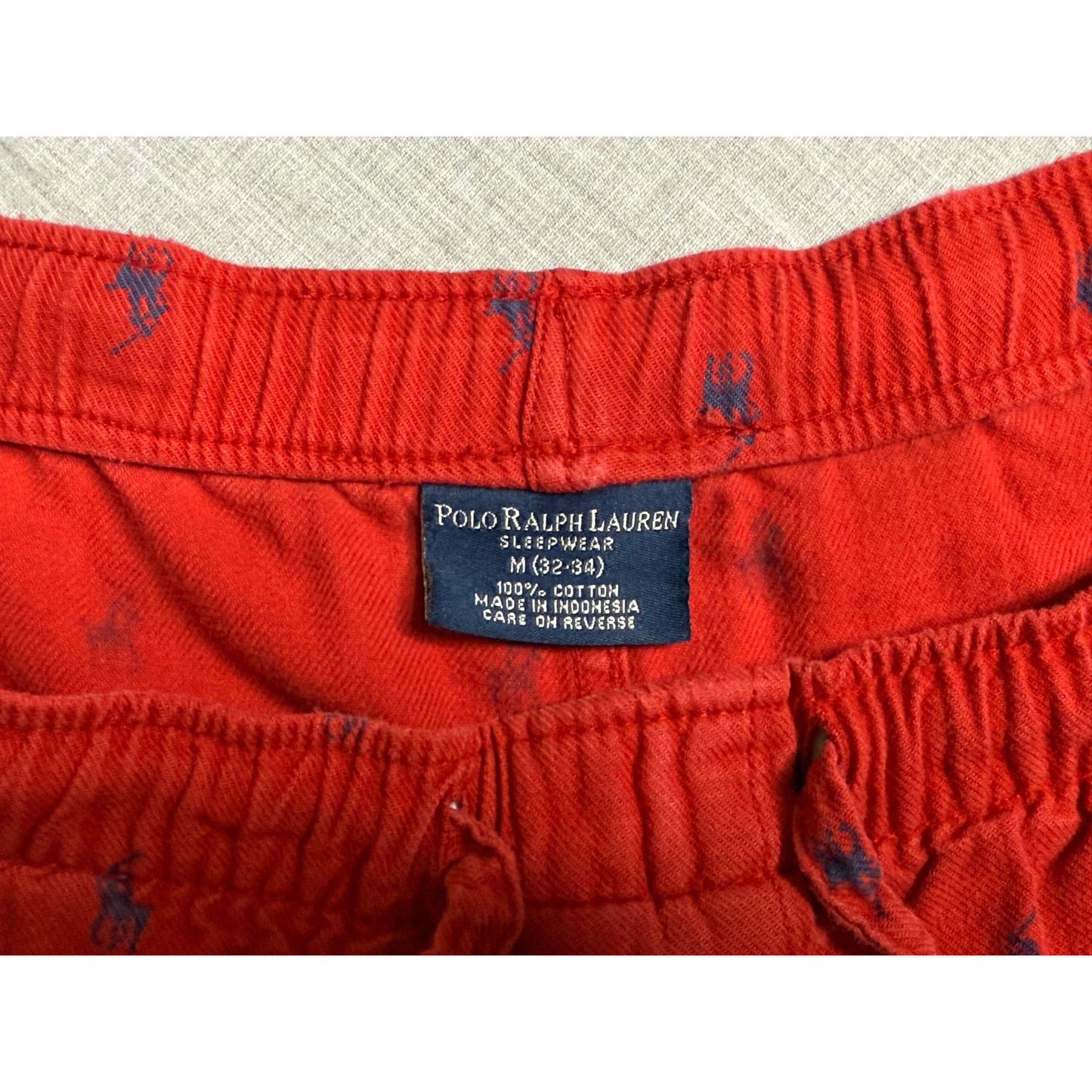 Vintage Y2K Polo Ralph Lauren Sleepwear All Over Logo Pajama Pants Medium