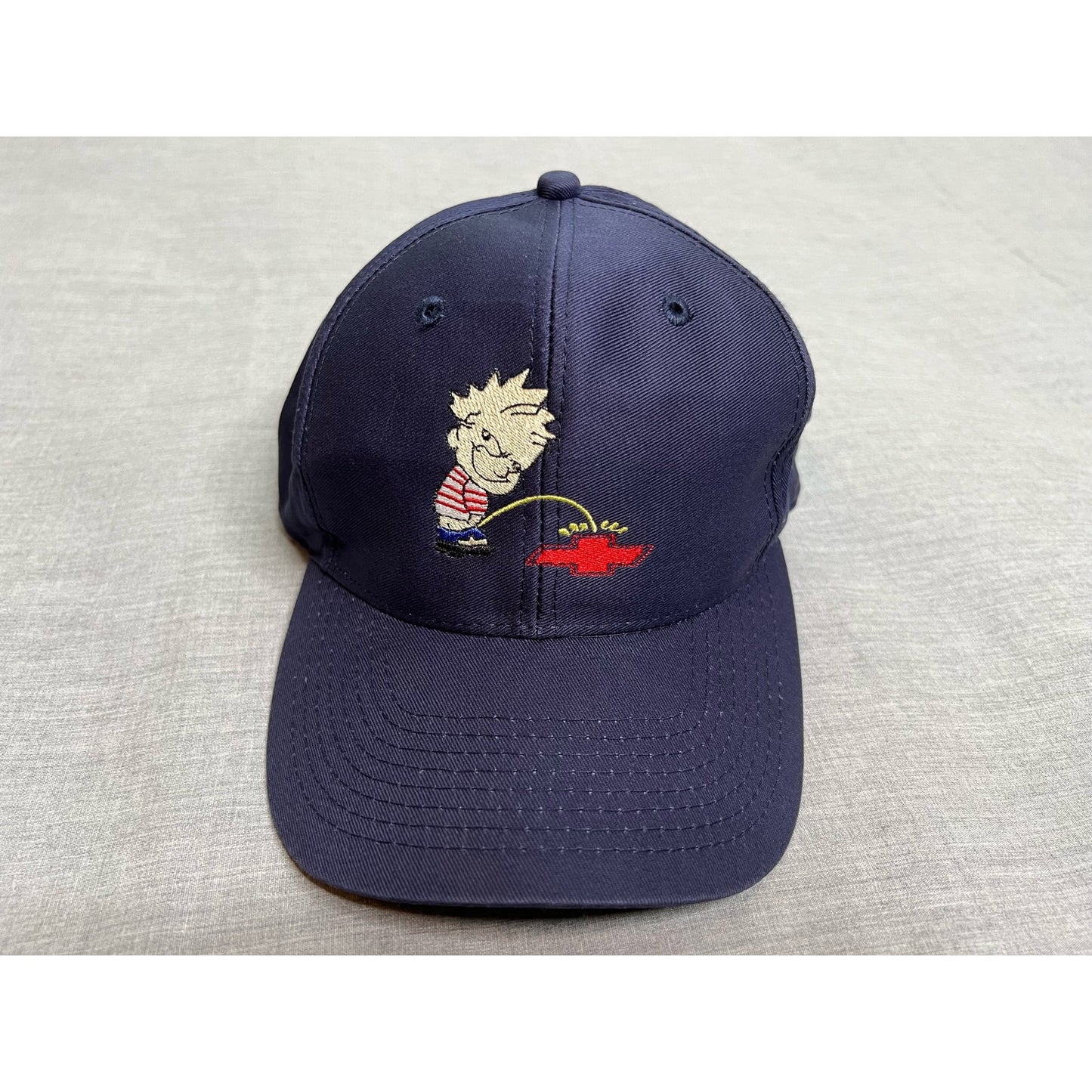 Vintage Calvin and Hobbes Peeing Chevy Chevrolet Snapback Hat