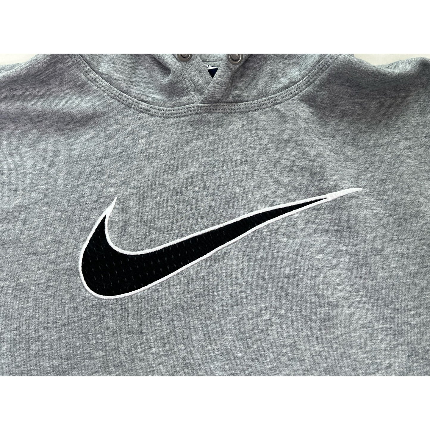 Nike Big Mesh Swoosh Pullover Hoodie Sweatshirt Medium