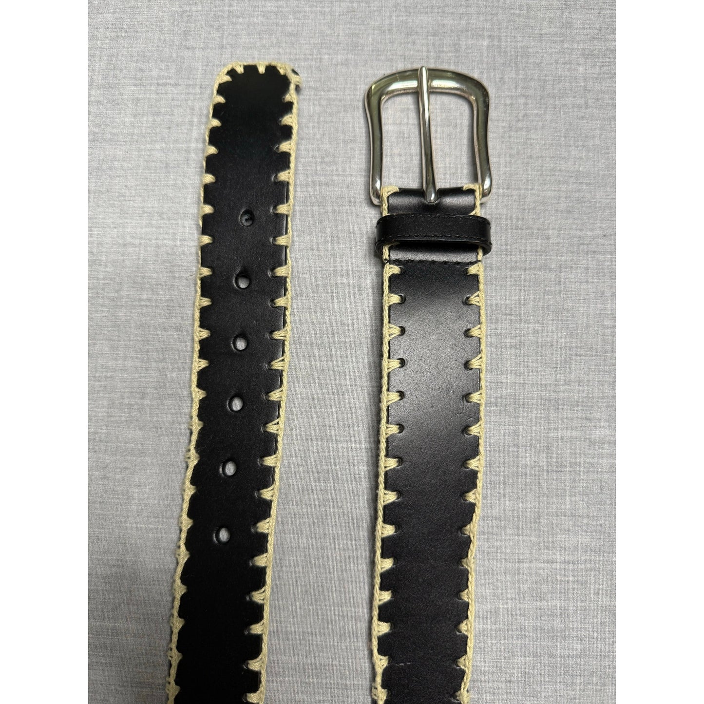 Woven Leather Western Style Belt Large 40”