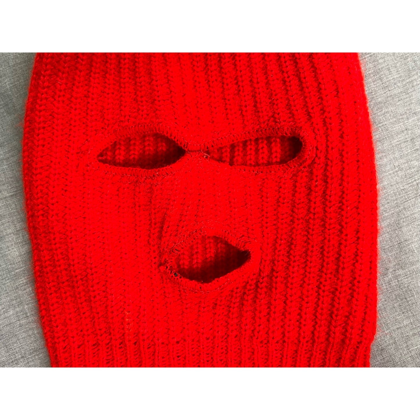 Red Knit Ski Mask Balaclava One Size Fits Most