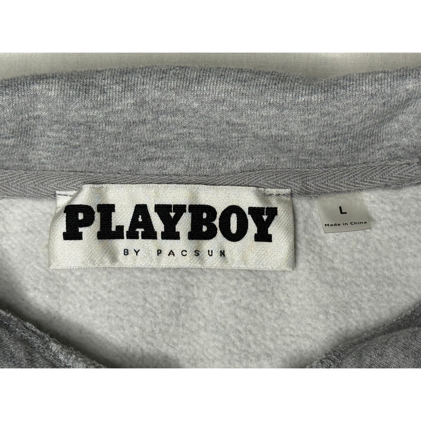 Playboy By Pacsun Quarter Zip Pullover Sweatshirt Large