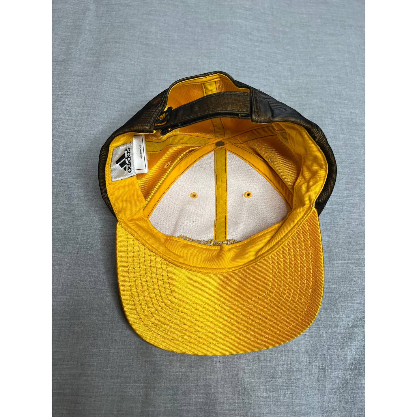 Vintage Adidas Brown And Yellow Adjustable Youth Hat