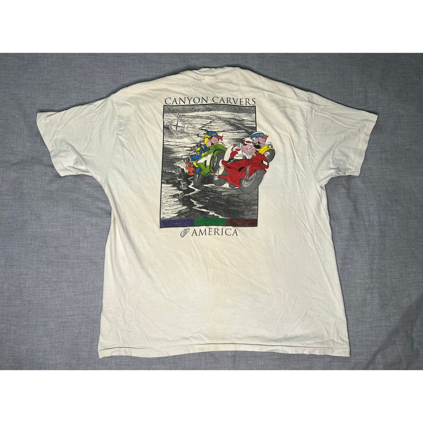 Vintage 90s Canyon Carvers Of America Racing Single Stitch T-shirt XL
