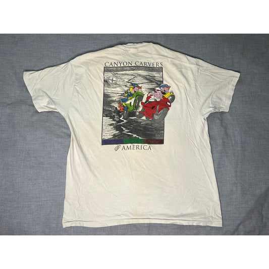 Vintage 90s Canyon Carvers Of America Racing Single Stitch T-shirt XL