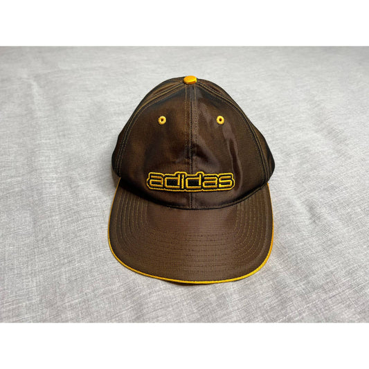 Vintage Adidas Brown And Yellow Adjustable Youth Hat