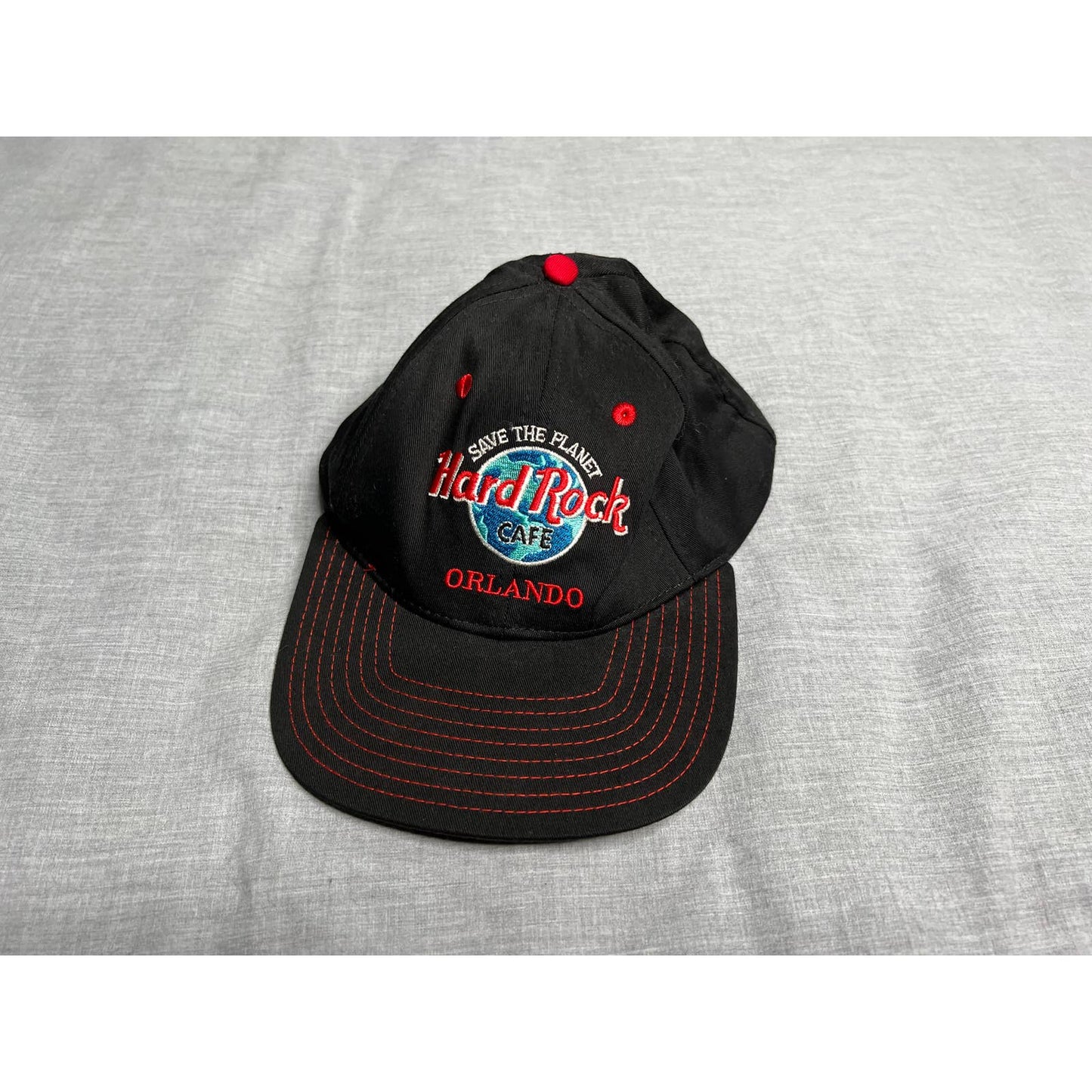 Vintage Hard Rock Cafe Orlando Florida Save The Planet Snap Back Hat