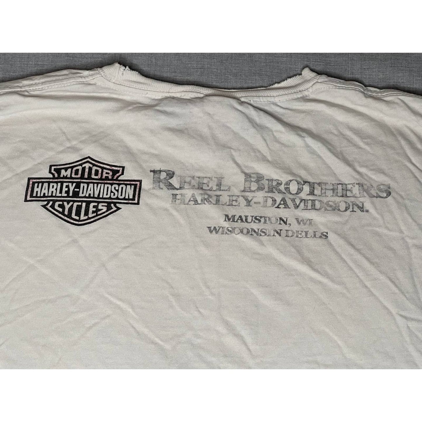 Harley Davidson Reel Brothers Mauston Wisconsin Dells T-shirt 2XL