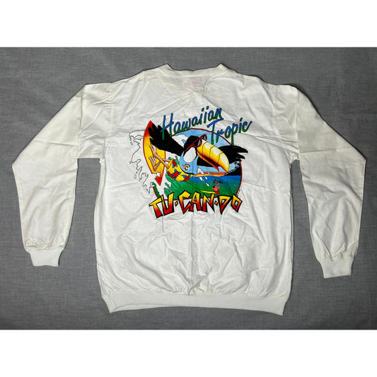 Vintage 1987 Hawaiian Tropic Toucan Deadstock Long Sleeve T-Shirt Small
