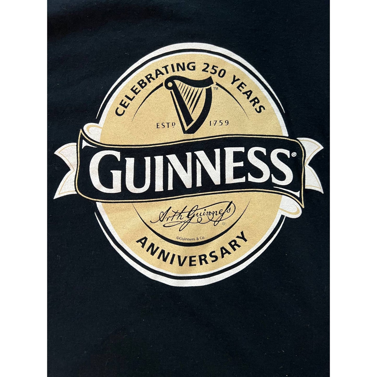 Guinness 250 Years Anniversary T-shirt Large