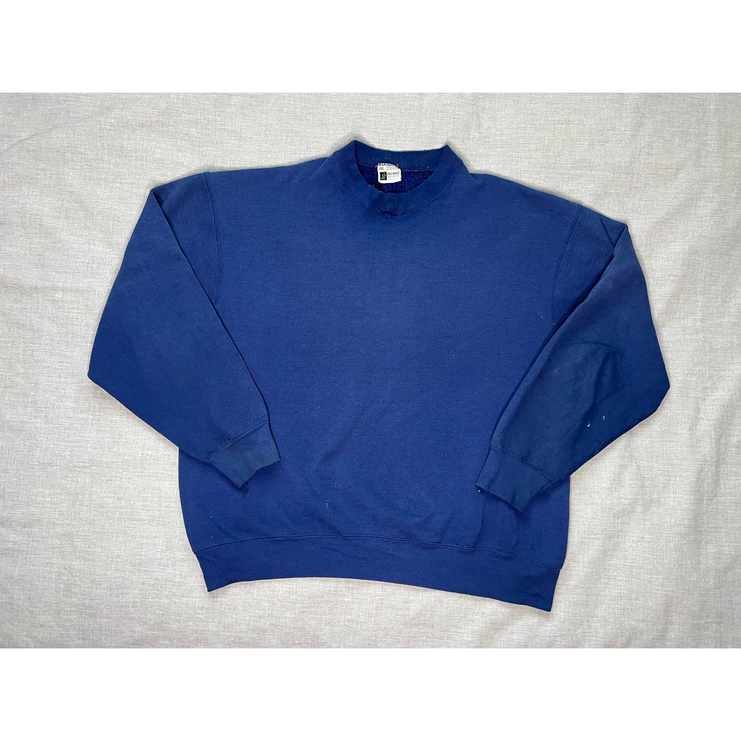 Vintage 90s Pro Spirit Blue Blank Crewneck Sweatshirt 2XL