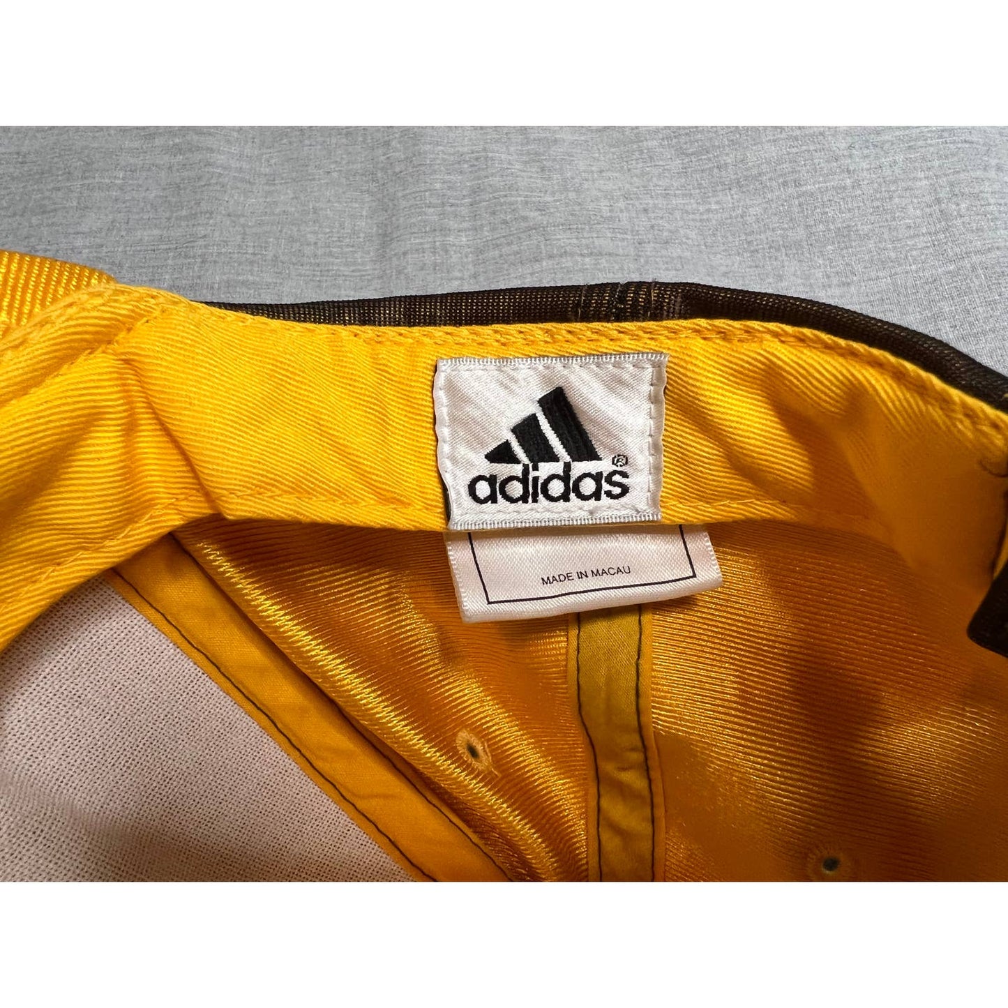 Vintage Adidas Brown And Yellow Adjustable Youth Hat