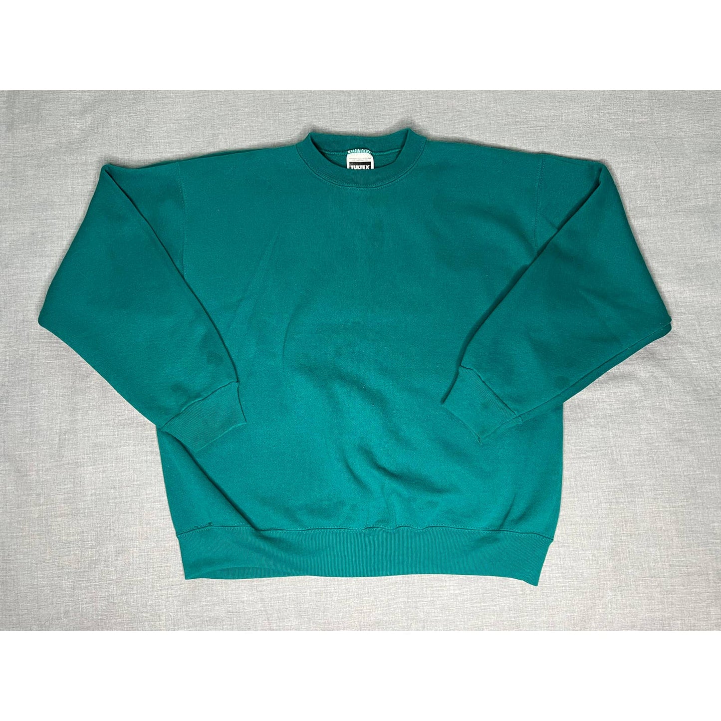 Vintage 90s Tultex Sea Green Super Weight Crewneck Sweatshirt Large