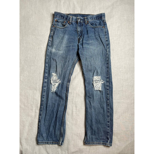 Levi′s 505 Distressed Blue Jeans 32x30