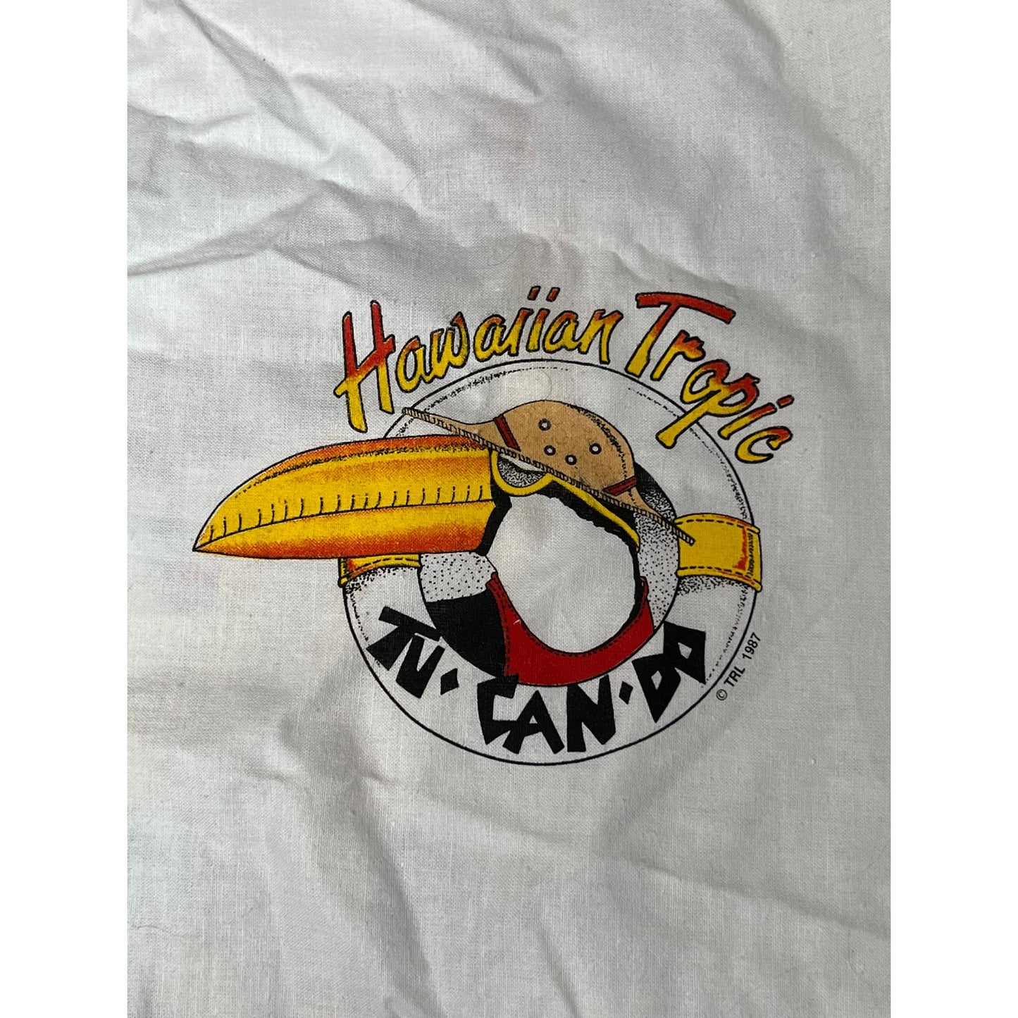 Vintage 1987 Hawaiian Tropic Toucan Deadstock Long Sleeve T-Shirt Small