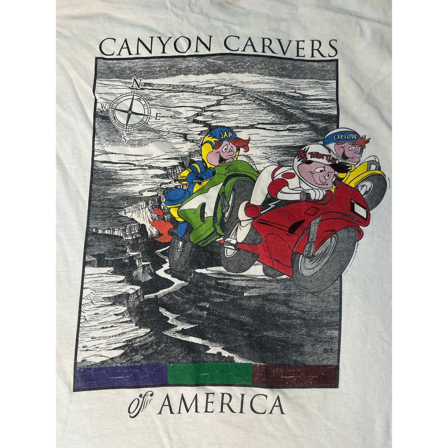 Vintage 90s Canyon Carvers Of America Racing Single Stitch T-shirt XL